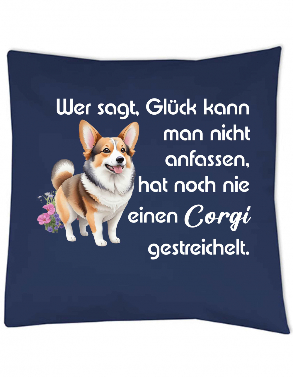 Kissen mit Corgi